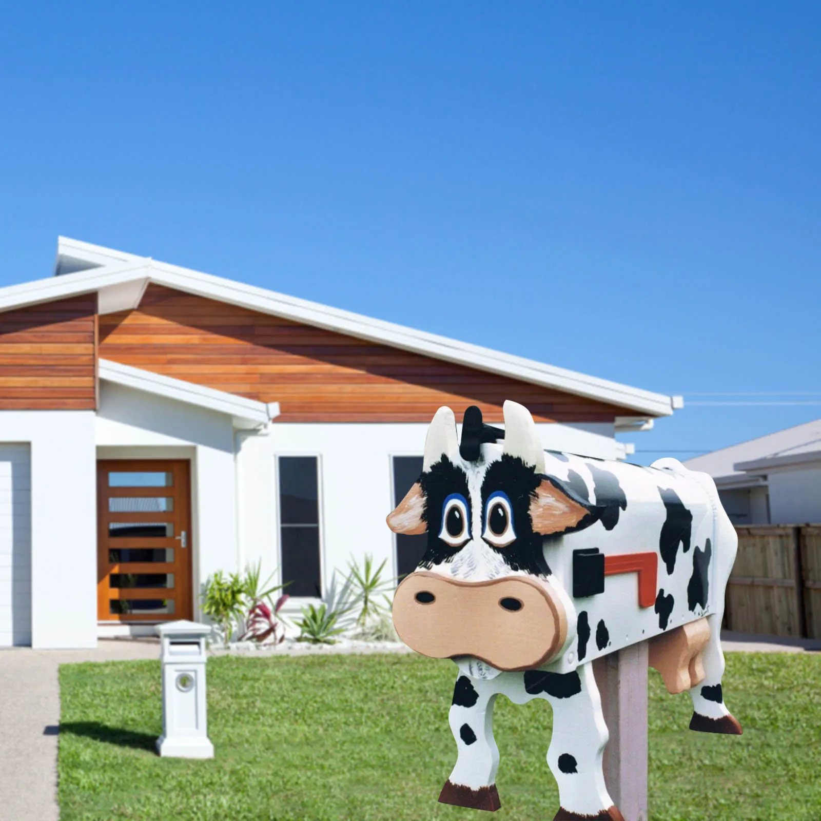 Unique Chicken Cow Horse Mailbox Metal Wall Mounted Outside Farm Weatherproof Decoration Garden Animal Post Mailboxes Craft