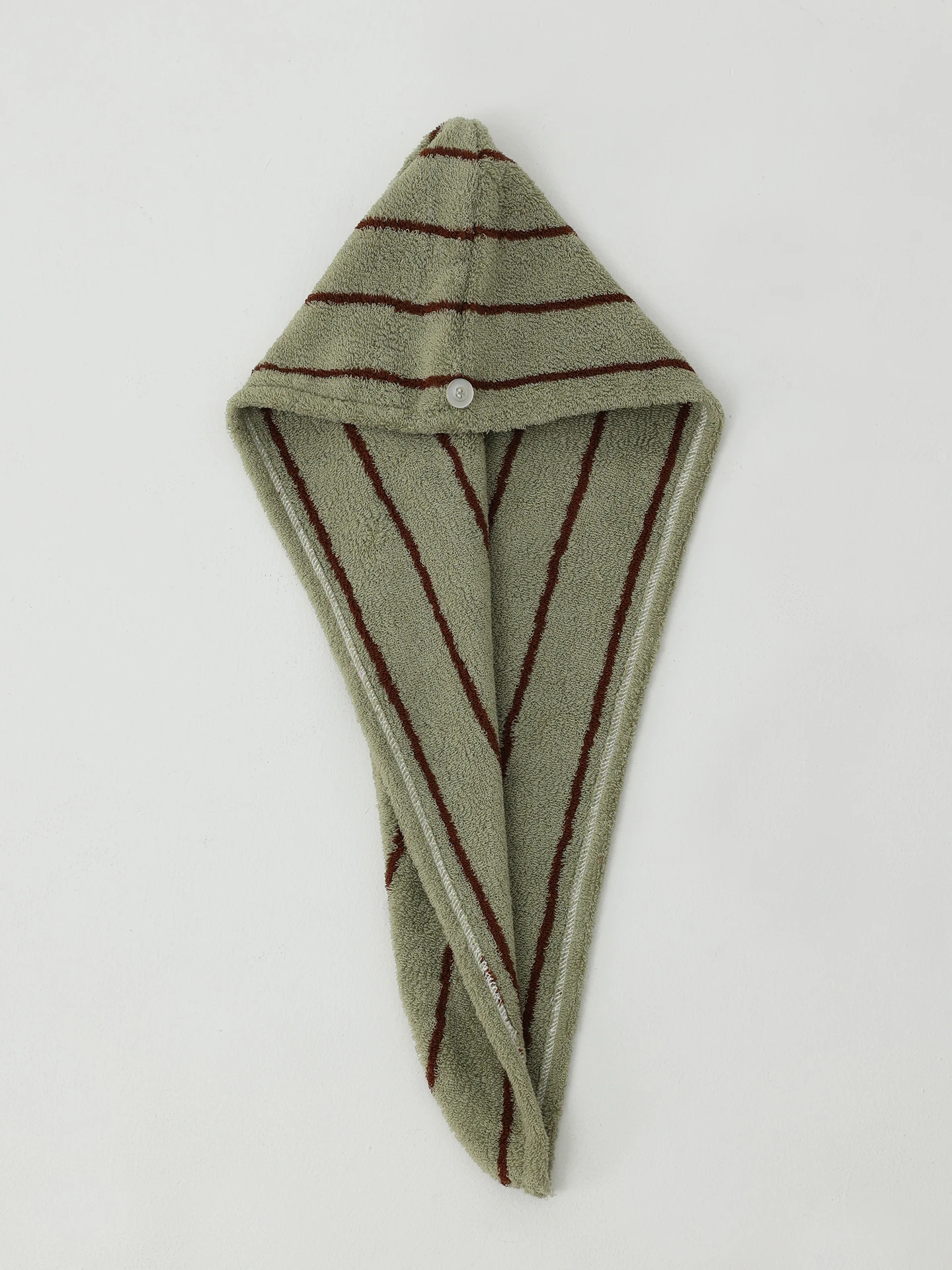 초흡수성 두꺼운 면 헤어 드라이캡 여성용 신상 2026 모델 브러쉬 헤드 타월 퀵 드라이 스트라이프 순면 헤어캡