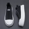 Men's shoes 2025 spring new breathable casual shoes men soft sole comfortable loafers men's black canvas shoes 2