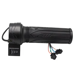 Advanced 3 - Speed Electric Bike and Scooter Throttle Twist Grip Handlebar Accelerator with ABS (Black)