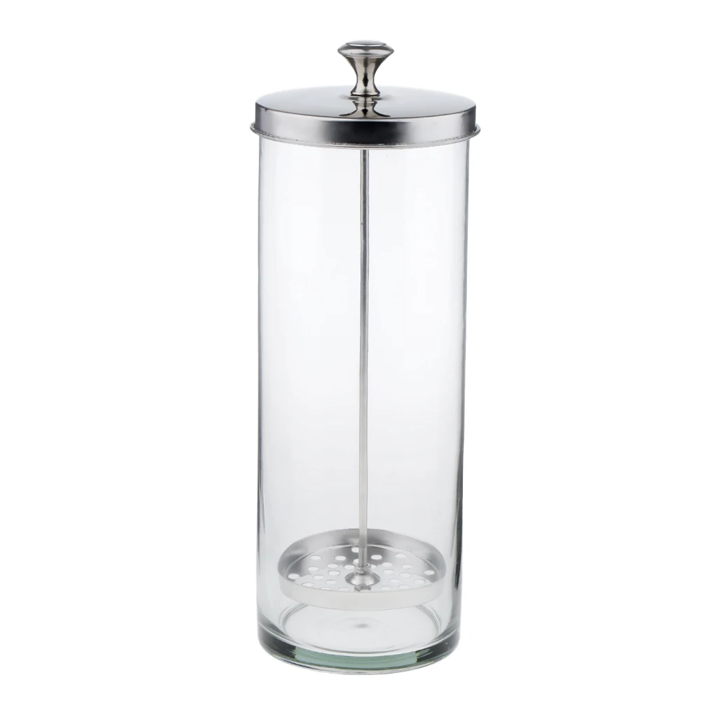 Clear Portable Barber Sanitizing Glass Jar Container Jar , L