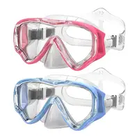 Kids Swim Goggles Snorkel Goggles Wide Vision Snorkel Diving Glasses Anti-Fog Goggles with Nose Cover No-Leak Swimming Goggles 1
