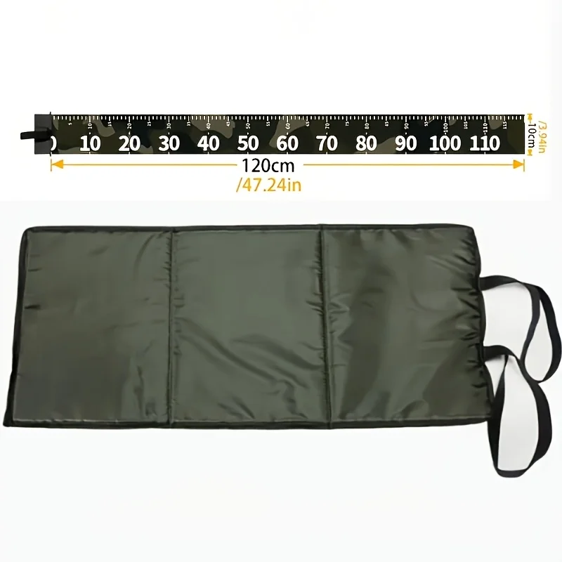 Tapis de décrochage pêche carpe Quick Fish pliable avec règle - Protection 3 couches éponge multi-coussin