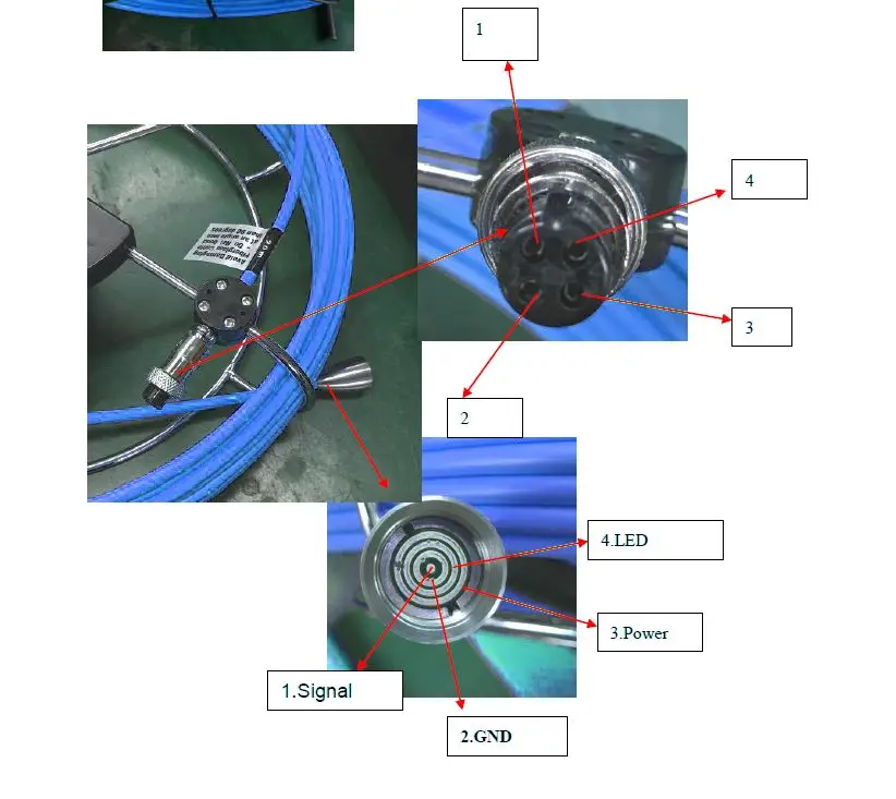 Vicam Push Rod Rigid Cable Reel with Meter Counter for Sewer Pipe