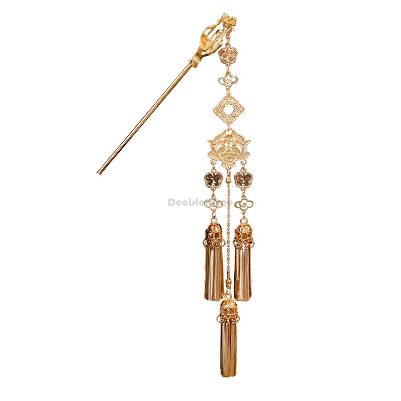 Chinese Ancient Style Headwear Headpiece Long Tassel Hairpin Ming Hairpin Hanfu Accessories