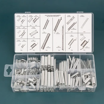 200Pcs/set Spring Assortment Kit 20 Sizes Galvanized Steel Compression Springs Mechanical Extension Springs Set for Home Repairs 1