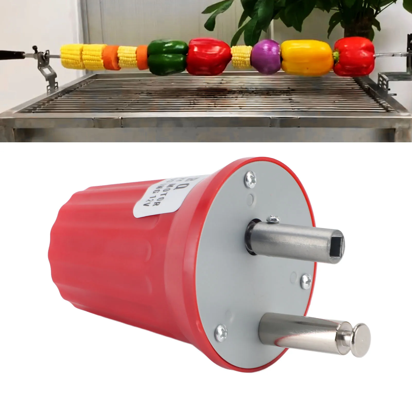 Barbecue Grill Rotator Motor Large Torsion 5V to 12V USB Boost Powered Electric Grill Rotator Motor Barbecue Grill Rotator Motor 6