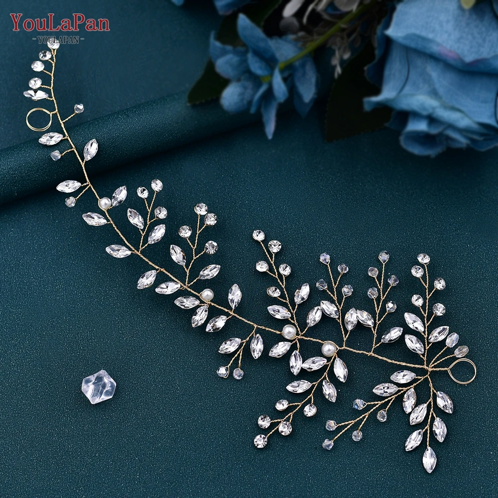 TOPQUEEN HP21 Wedding Party Headdress Wedding Hair Accessories Wedding Fascinator Crystal Rhinestone Wedding Headpieces