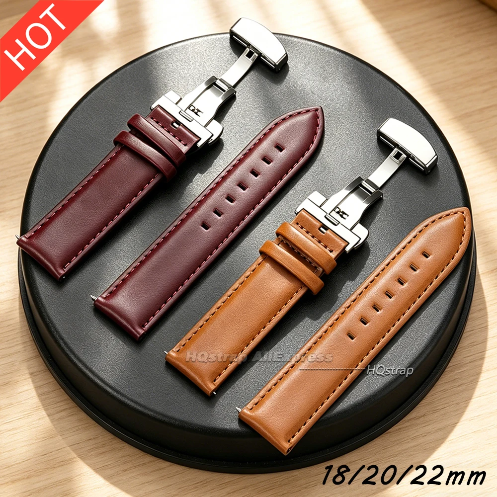 Elegant Universal Smartwatch Bracelet with Quick Release Butterfly Buckle