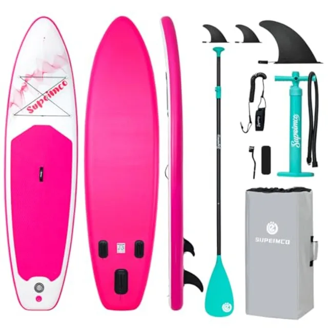 Inflatable Stand Up Paddle Board for adults and youth of all skill levels, made with upgraded glue-free hot melt technology, 10