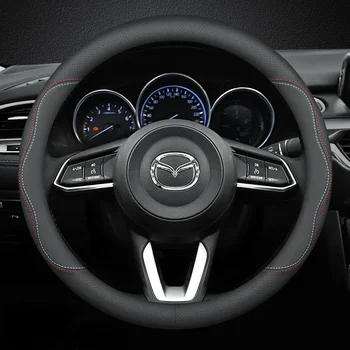 Coprivolante in Pelle per Mazda CX90 BT-50 CX-60 CX-4 CX5 CX9 CX7 CX3 CX70 CX80 CX50 MX5 MX50 Accessori Auto