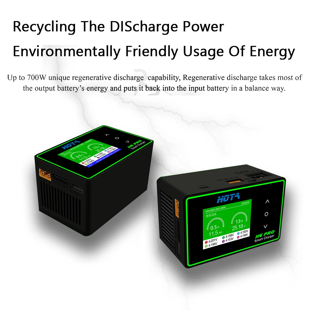 Hota H6 Pro (Spina Ue) Ac/Dc 200W Ac/700W Dc 1.6S Fpv Racing Drone Rc Quadcopter Modello Giocattolo Caricatore Intelligente