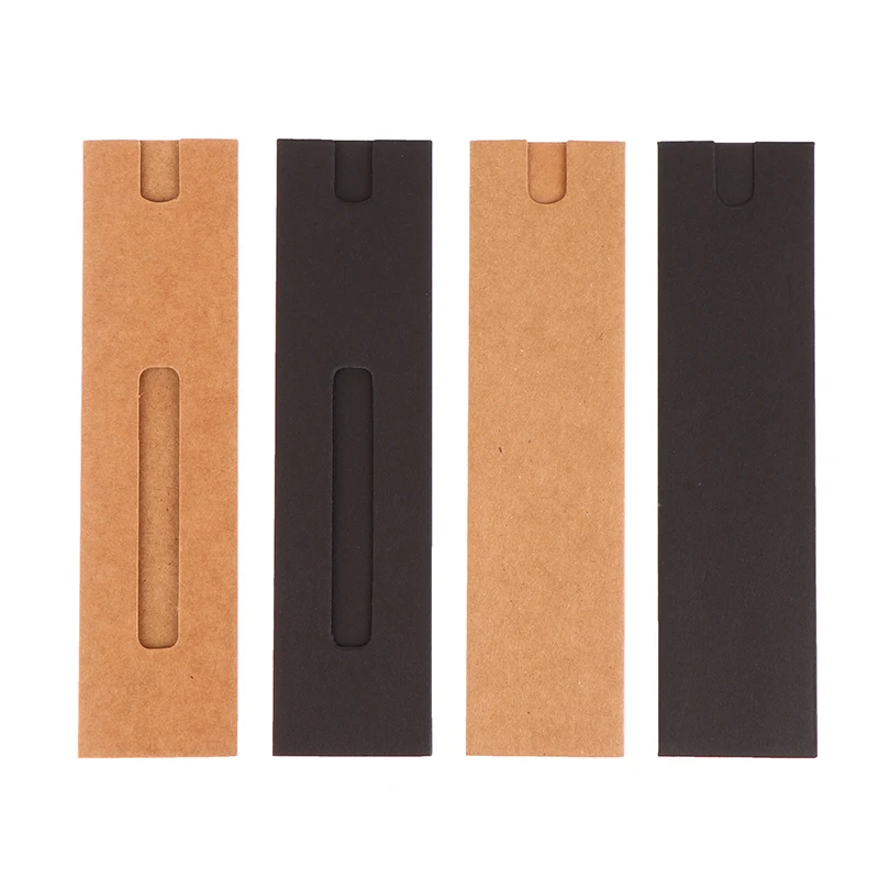 

10Pcs Pen Box Gift Sleeve Packaging Single Fountain Holder Pouch Ballpoint Cardboard Empty Case Kraft Paper Pen Sleeves