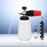 High Pressure PA Foam Cannon Brass Adjustable 5-Color Nozzles Car Home Cleaning Kit 1
