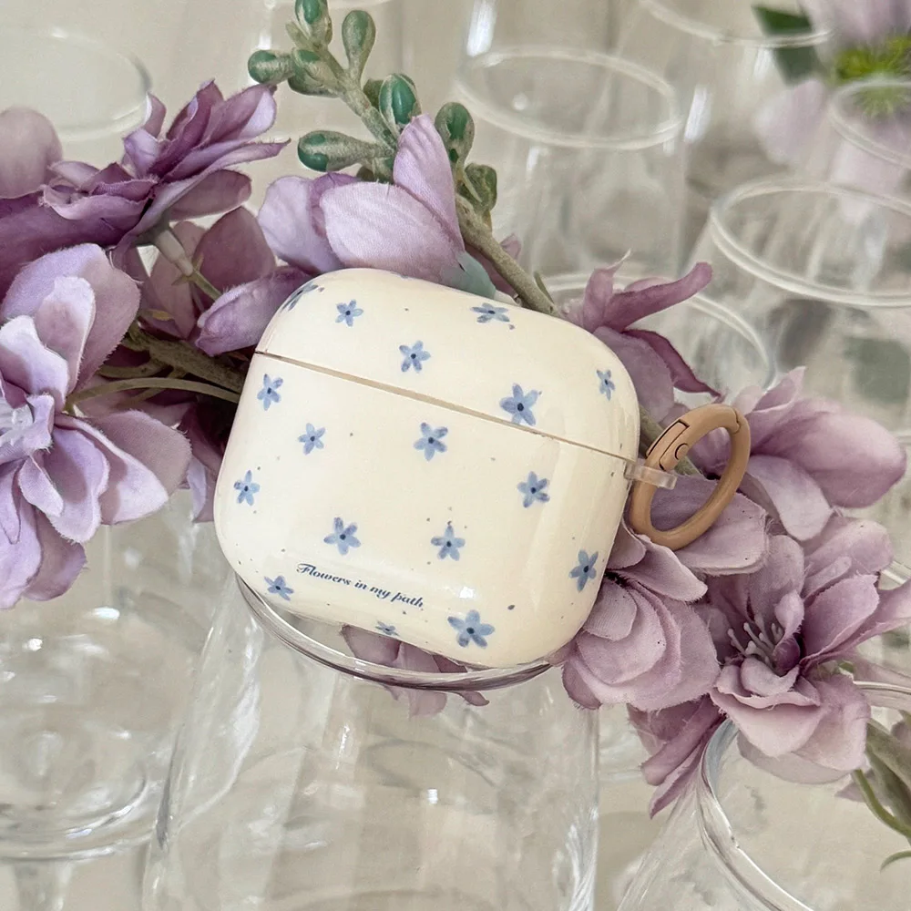 Spring Fresh Blue Flower INS Soft Case - Elegant Protection Cover
