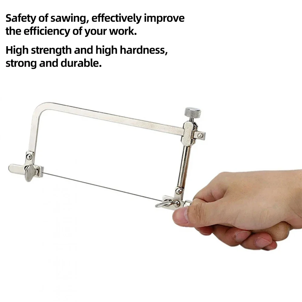 Jeweler's Saw Frame kit with Blades 12 Pieces Adjustable Jewelers Wax Ring Precision Cutting Metal Saw Jewelry Making Tool Jewelers Saw Frame