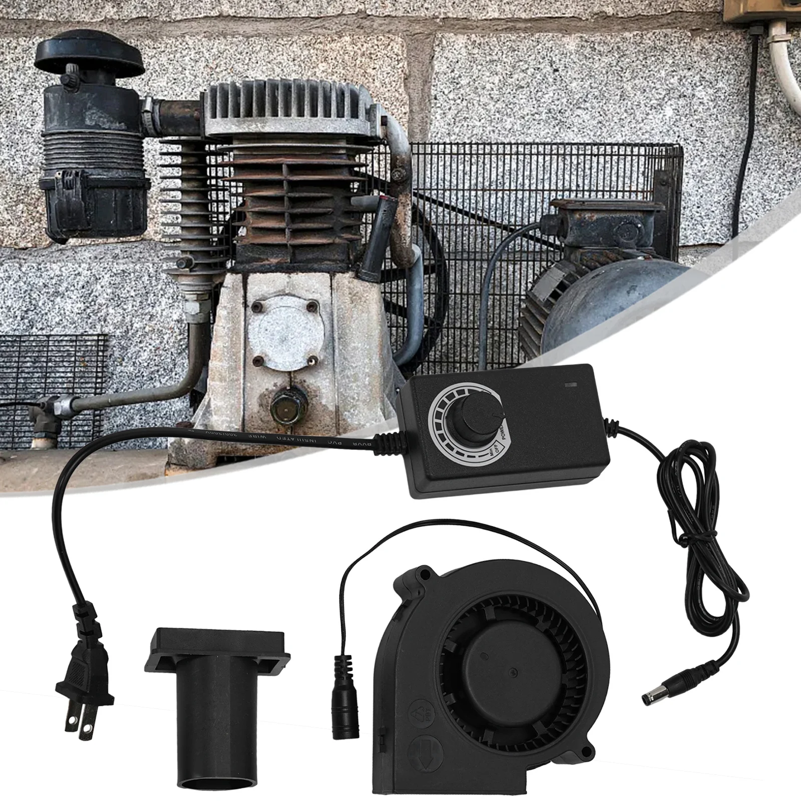 【Quality】 Turbo Fan Blower Replacing Speed Control 9733 Stove Double Firewood Manual Portable Adjustable Volume Air