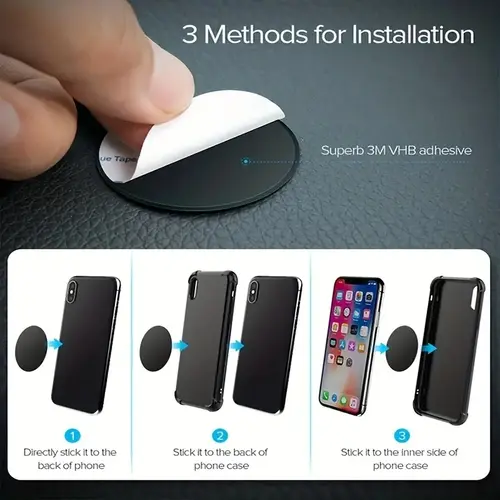 2-10Pcs 40X40mm 45x65mm Black Anti-scratch Metal Plate Disk Iron Sheet for Magnet Mobile Phone Holder - Image 3