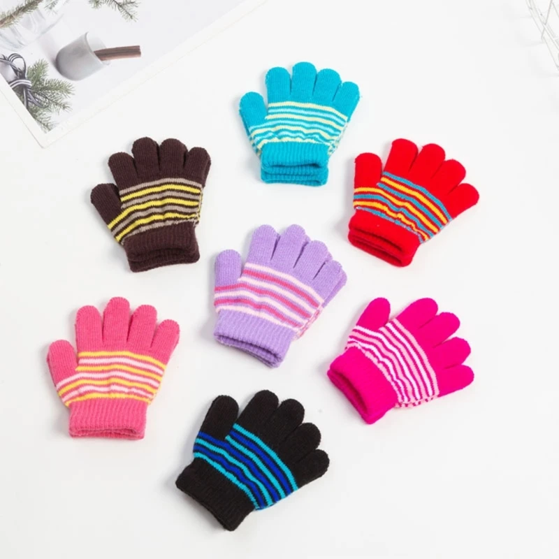 

Children Thicken Gloves Winter Ski Gloves Handwoven Gloves Knitted Gloves Breathable Girl Boy Mittens Cozy Hand Warmers