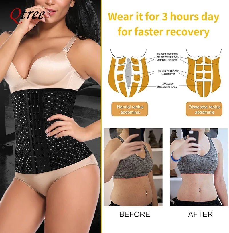 Women's Waist Trainer Corset for Everyday Wear Steel Boned Tummy