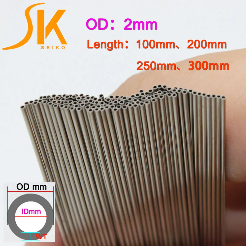 304 stainless steel tube Superfine tube outer diameter OD 2mm wall thickness 0.1mm 0.15mm 0.25 0.75mm Micro-diameter SUS304 stainless steel tube