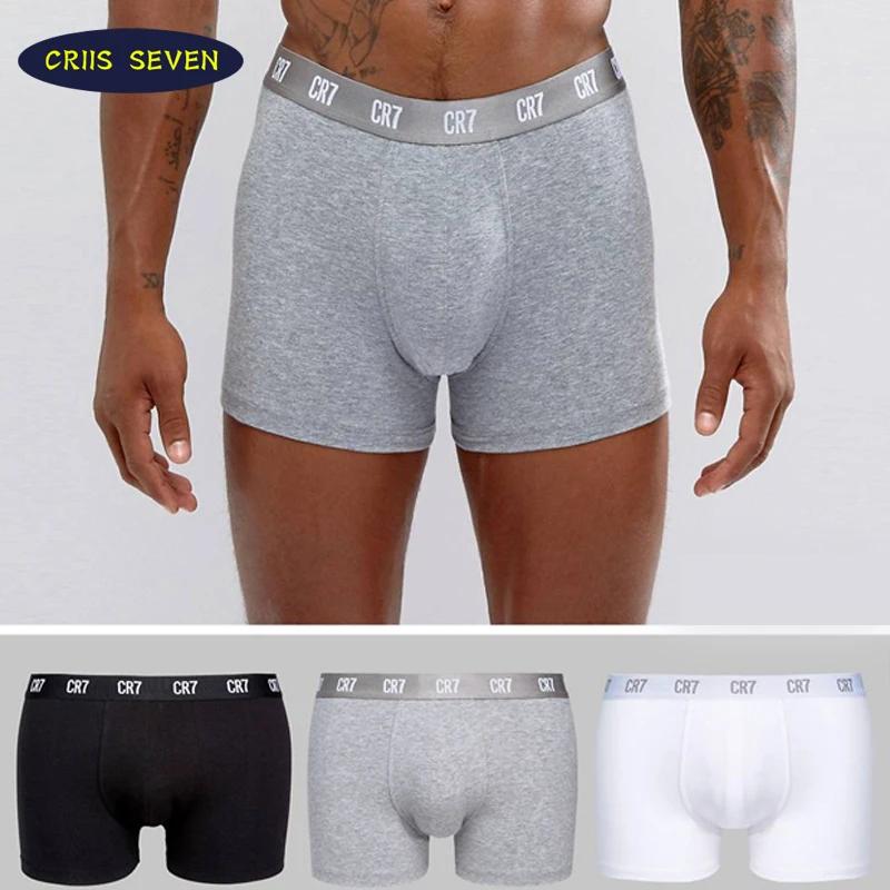 Men Underwear Boxer Briefs Pack Cotton Breathable Teenage Panties Cristiano  Ronaldo Male Shorts Sports Underwear CR7 Trunks