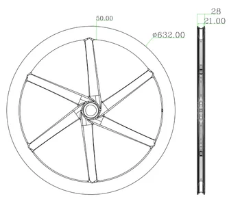700c 28mm di larghezza 35mm 50mm di profondità carbonio 6 raggi Ruote in carbonio ghiaia Tubuless Tubular Hookless Road Disc Brakespoke ruote