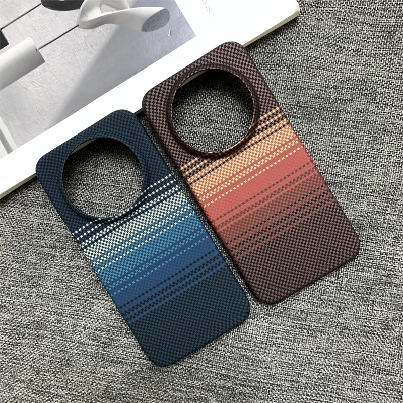 Luxury Carbon Fiber Texture Frameless Phone Case with Heat Dissipation Bumper Cover
