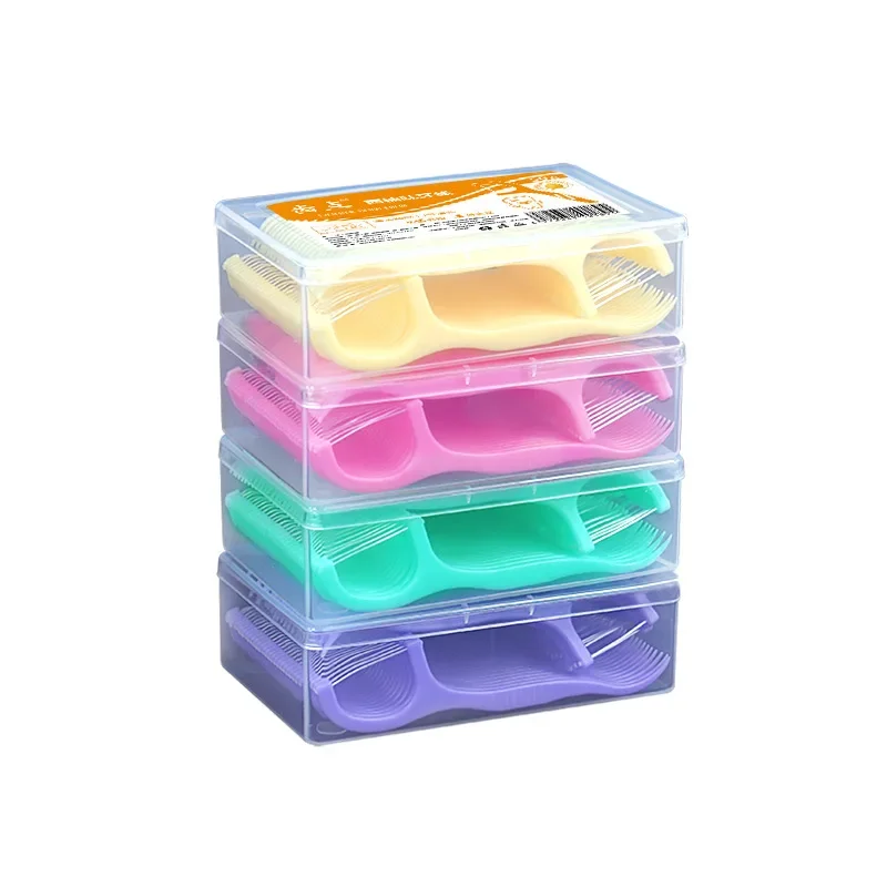 YS00180--New30/ 50Pcs/Box Colorful Dental Floss Stick Floss Toothpick Set Tooth Cleaning Dental Pick Oral Hygiene Care