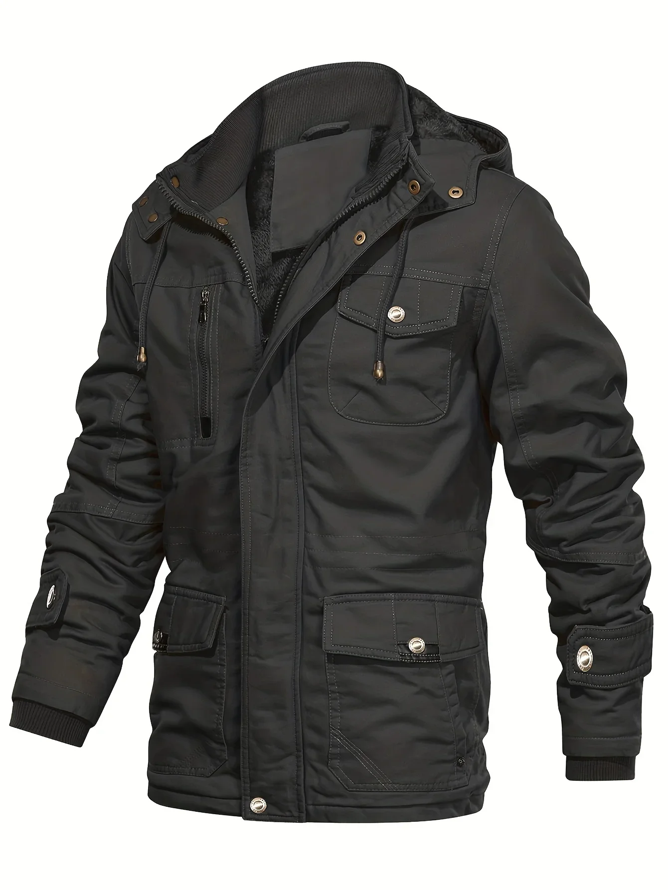 Windbreaker Men Outdoor Heating Jackets Tactical Jacket Male Winter Coat Withzipper Techwear Sports Sportsfor Retro