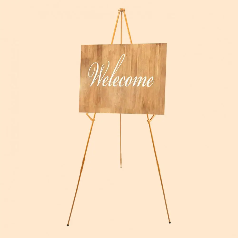 Display Stand Adjustable Height Anti-slip Solid Collapsible Fixed Poster Metal Wedding Sign White Easel Stand The Party