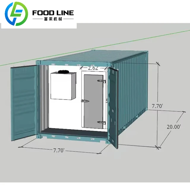 2025 ห้องเย็นเคลื่อนที่เชิงพาณิชย์ราคาคอนเทนเนอร์ 20 ฟุต Walk in ตู้แช่แข็งหน่วยเก็บความเย็นสําหรับรถบรรทุก 1