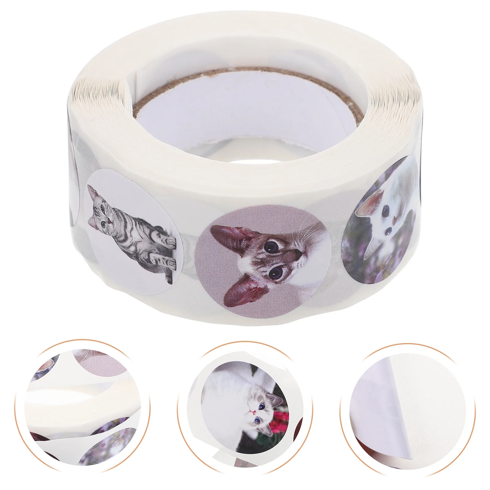 

Animal Stickers Stationery Label Round Party DIY Paper School Reward Decorative Decals