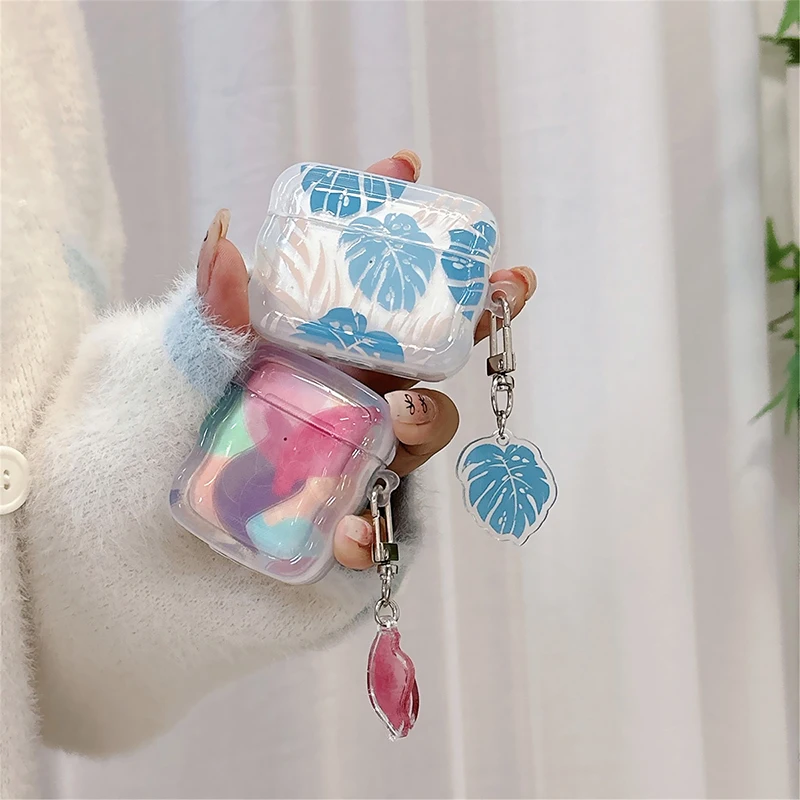 Leaves Tropical Atmosphere Case Per Apple Airpods 2 3 Generation Cover Per Airpods Pro 2Nd Gen Guscio Protettivo Air Pods