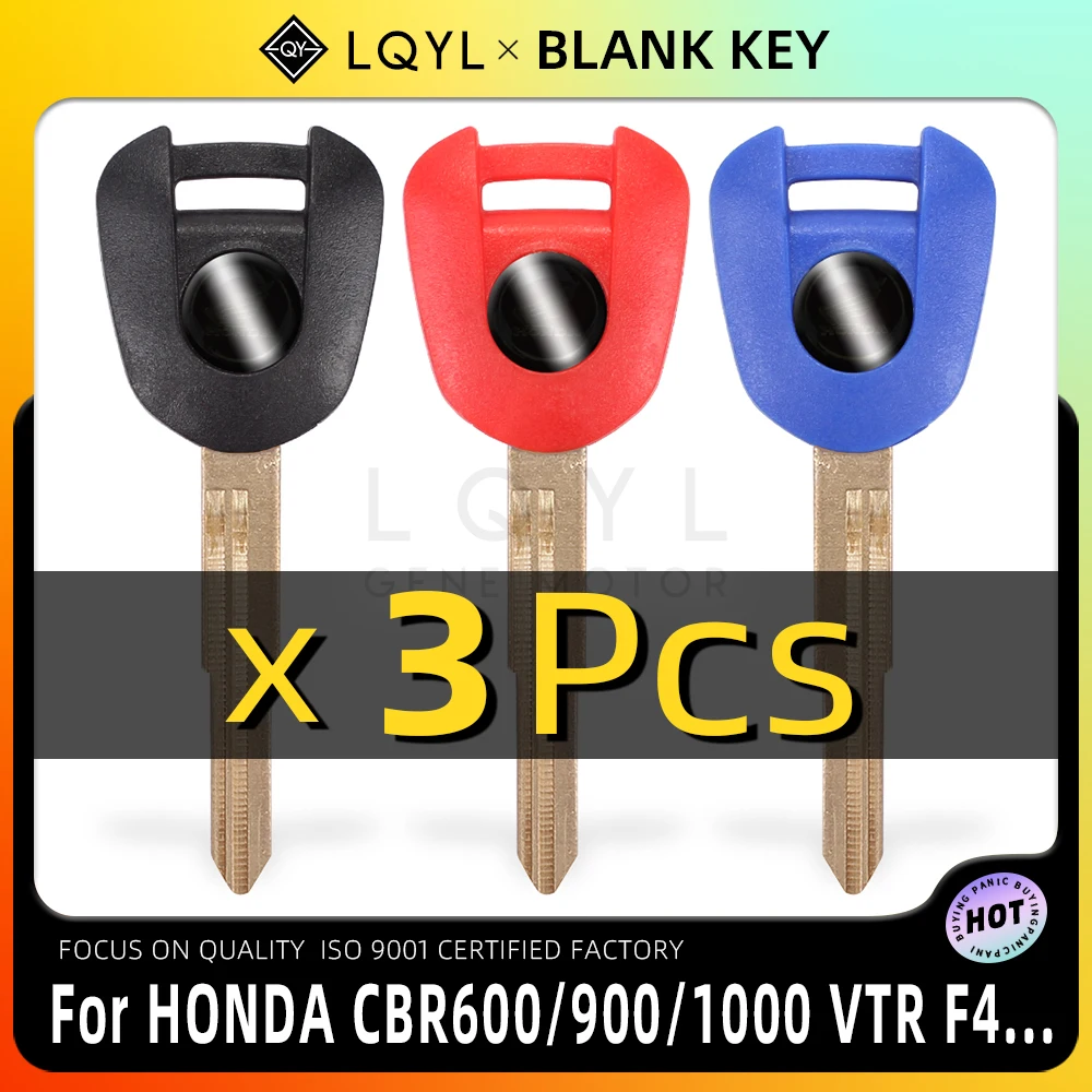 3Pcs New Blank Key Motorcycle Replace Uncut Keys For HONDA CBR600RR CBR1000RR CBR900RR CBR954RR VTR1000 NC700 CB400 CBR600 F4 i 3pcs new blank key motorcycle replace uncut keys for honda cb400 vtr250 cb 1 vt250 jade250 hornet 250 cbr250 cbr400 mc19 mc22