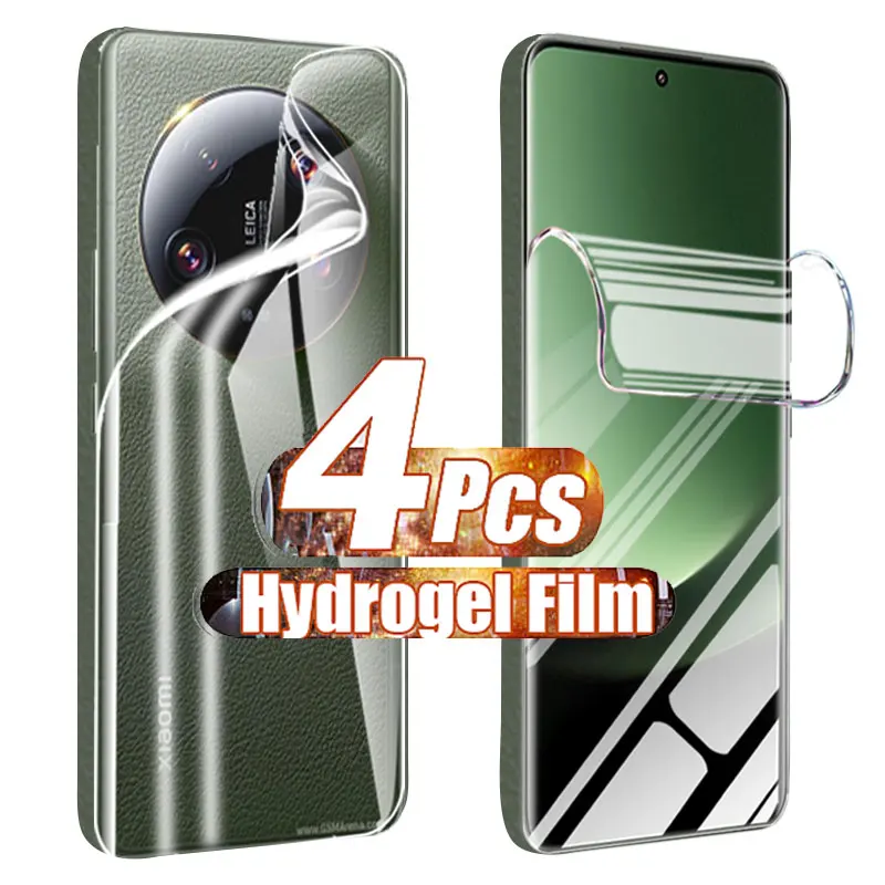Pellicola Idrogel 4-1 Pz Gel Per Xiaomi 13 Ultra Proteggi Schermo Per Xiaomi 13 12 12X 12S 12T Ultra Pro Lite Ne Not Glas Case Back