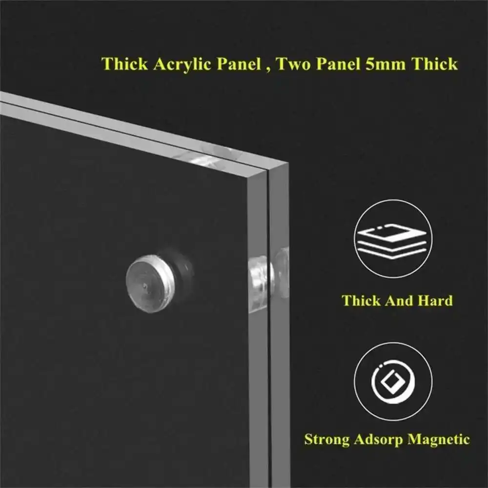 100*150mm Double Sided Clear Acrylic Menu Paper Holder Stand Plastic Table Sign Card Holder Desktop Message Poster Display Stand