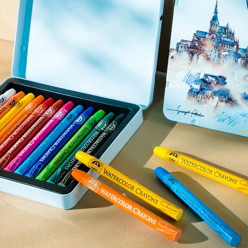 MUNGYO  Water-soluble Crayon Painting Pigment Crayon Artist For Gift Art Students School Supplies 12/24/36Colors MAC 6