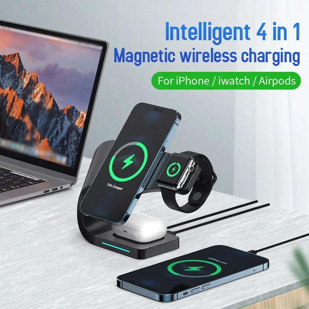

4 в 1, беспроводное зарядное устройство для iPhone/Iwatch/Airpod