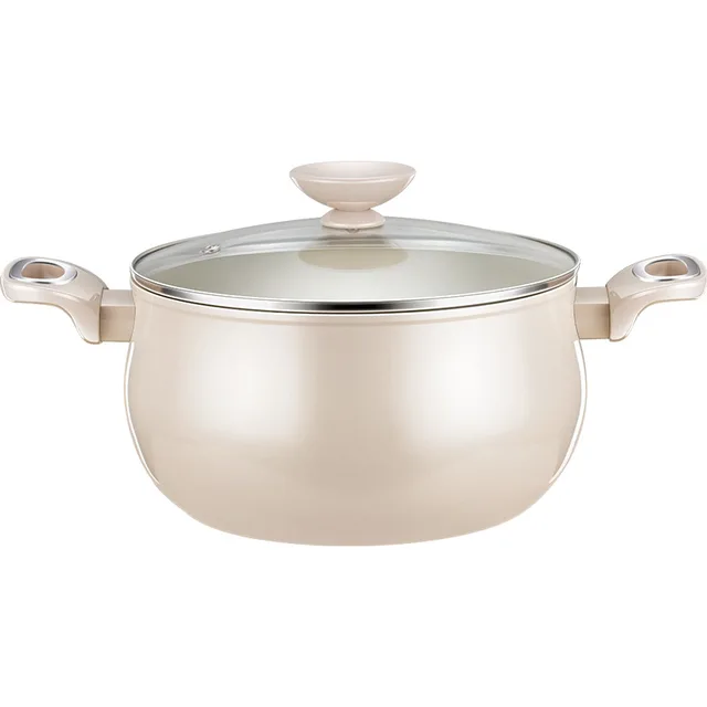 LFGB Certificated Ceramic & Titanium Saucepot Anti-overflow Soup Pot Scratch and Blacking Resistant Stewing Pot for Kitchen 1