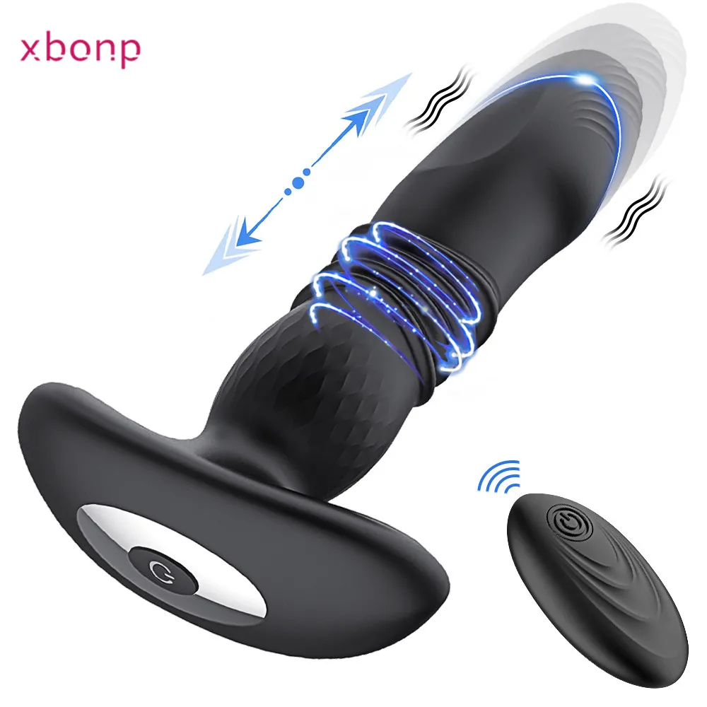 Wireless Remote Anal Plug Telescopic Vibrator Sex Toy for Women Male Prostate Massager Anal Dildo Butt/u200bplug Adult Toys for pic