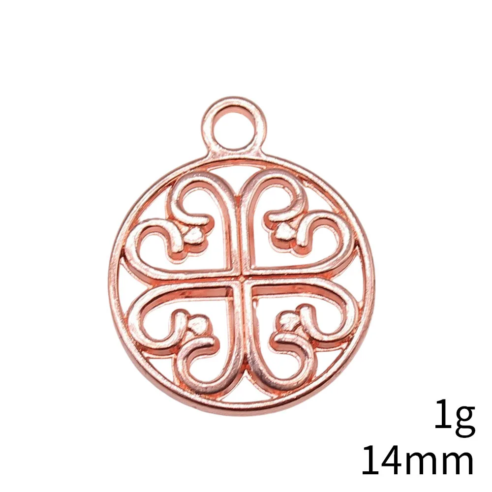 Set of 20 Elegant Multi-Colored Flower Round Charms