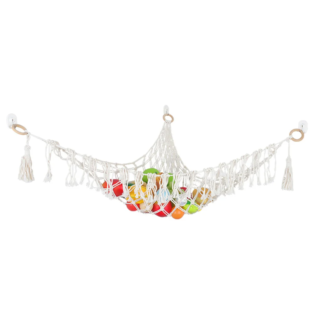 

1Pc Household Corner Hanging Net Home Children Hammock Toy Storage Net (White)