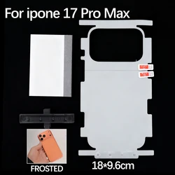 Enhanced Hydrogel Film Back Cover with Easy Air Install and Soft Matte Finish - 3Sets (Matte - For 17ProMax)