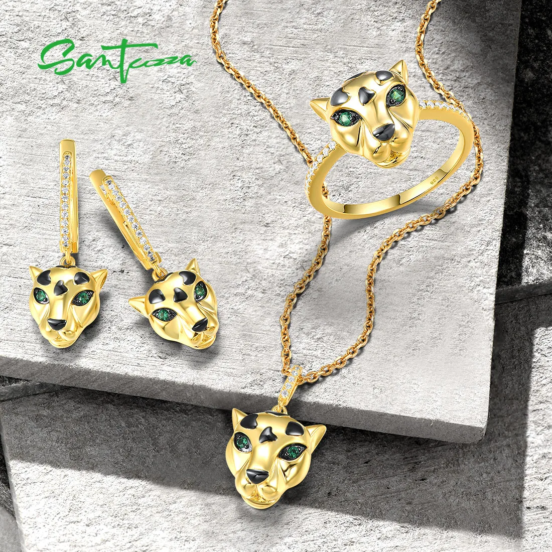 SANTUZZA Orecchini pendenti in argento sterling 925 per le donne Pietre
