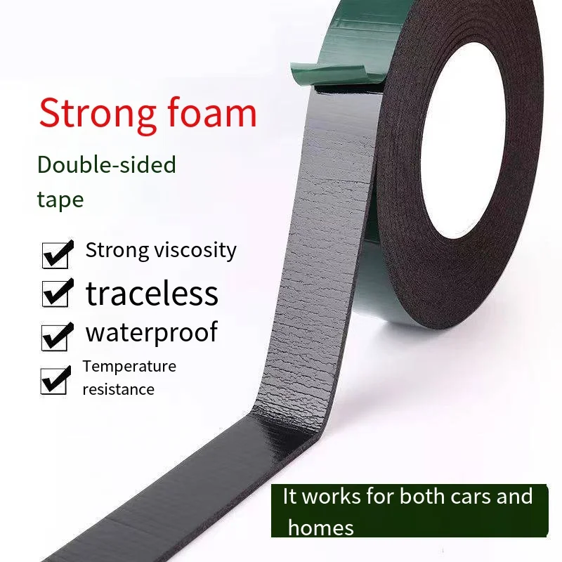 

10m Double Sided Tape Strong Adhesive Black Foam Tape for Cell Phone Repair Gasket Screen PCB Dust Proof 1mm Thick