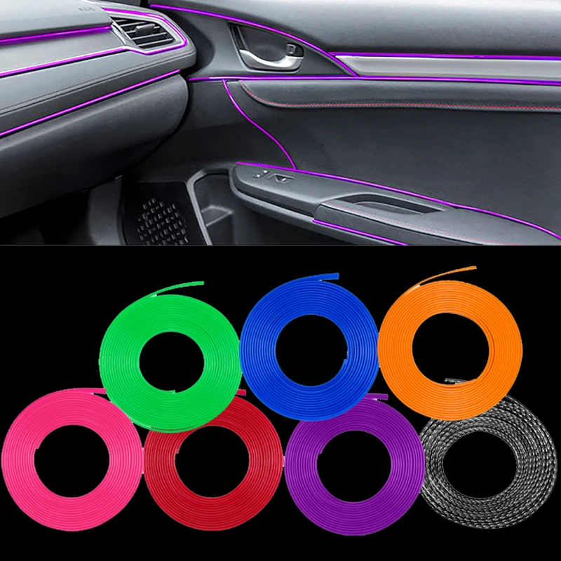 Universal Car Moulding Decoration Flexible Strips 5M Interior Auto  Mouldings Car Cover Trim Dashboard Door Car-styling Edge Seal - AliExpress