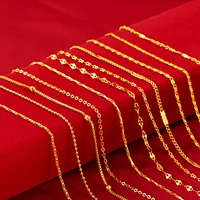 Group collier en or pur 14 carats pour femme, vague d'eau, JOSalle, Sophia, croix étoilée, JO18, collier amaran, bijoux fins, cadeaux 1