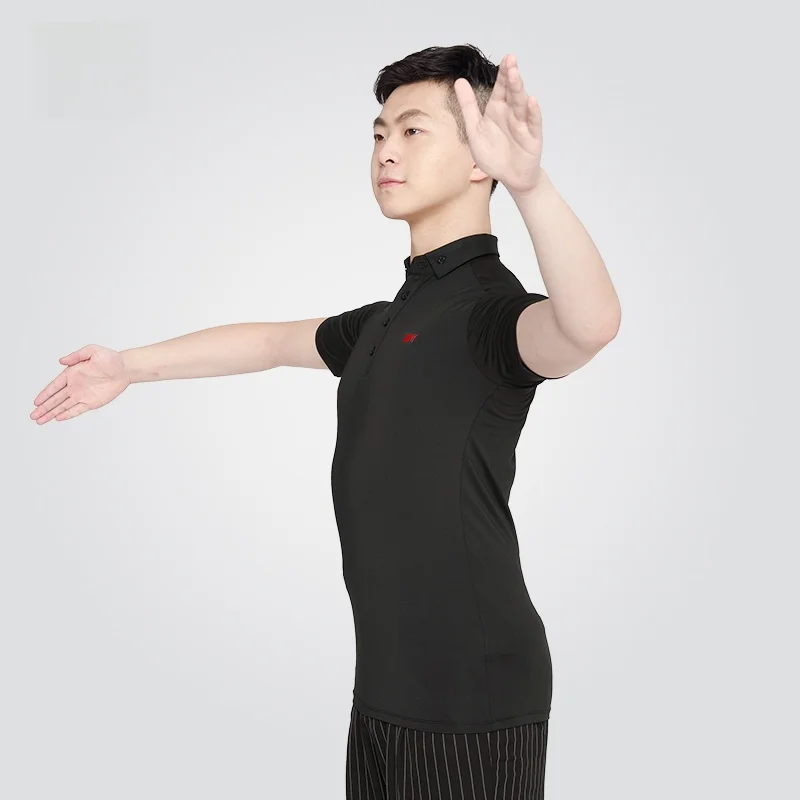 Bla ort Sve  irt for Men Modern Dance Latin Dance orm National Dance Practice Suit NY New Arrival