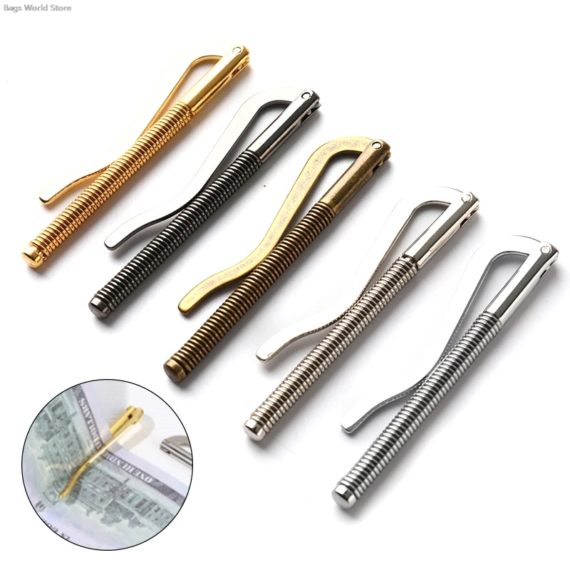 4 Pack Metal Bifold Money Clip Wallet Parts - Spring Clamp Cash Holder - View #12